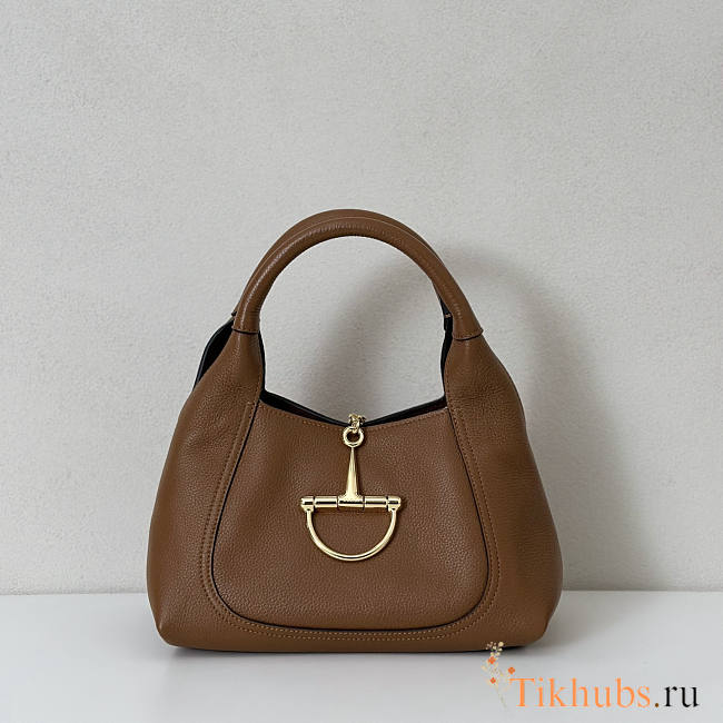 Gucci Softbit Medium Top Handle Bag Brown 27.5x21x16cm - 1