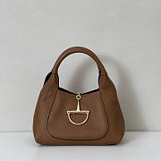Gucci Softbit Medium Top Handle Bag Brown 27.5x21x16cm - 1