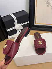 Chanel Red Slides - 5