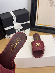 Chanel Red Slides - 4