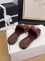 Chanel Red Slides - 3
