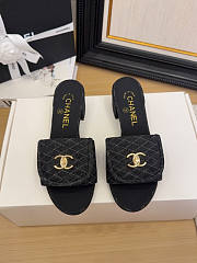 Chanel Denim Black Sandal Heel 5cm - 5