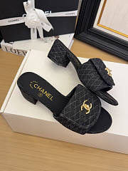 Chanel Denim Black Sandal Heel 5cm - 2