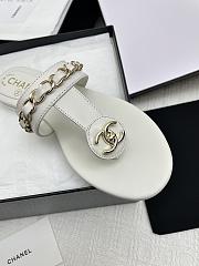 Chanel White Slides 10 - 5