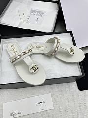 Chanel White Slides 10 - 2