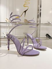 Rene Caovilla Jewel Snake With Heel Purple 10cm - 1