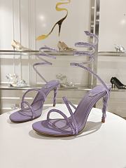 Rene Caovilla Jewel Snake With Heel Purple 10cm - 5