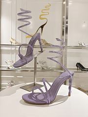 Rene Caovilla Jewel Snake With Heel Purple 10cm - 3
