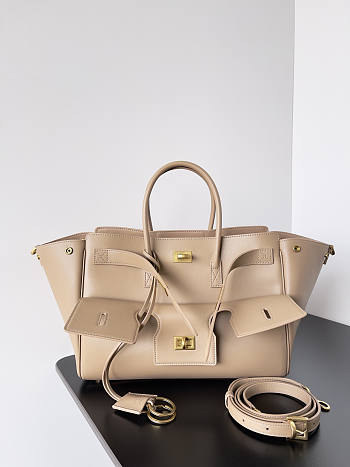 Balenciaga Bel Air Medium Carry All Bag Beige Gold 36.9x28.9x16cm