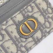 Dior 30 Montaigne Freesia Card Holder Grey 10.5x7.5x1cm - 2