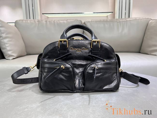 Dior Grand Tour Small Bowling Bag Black 28x19x9.5cm - 1