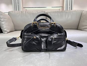Dior Grand Tour Small Bowling Bag Black 28x19x9.5cm