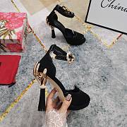 Dolce & Gabbana Crystal Pearl Heel Black 11cm - 5
