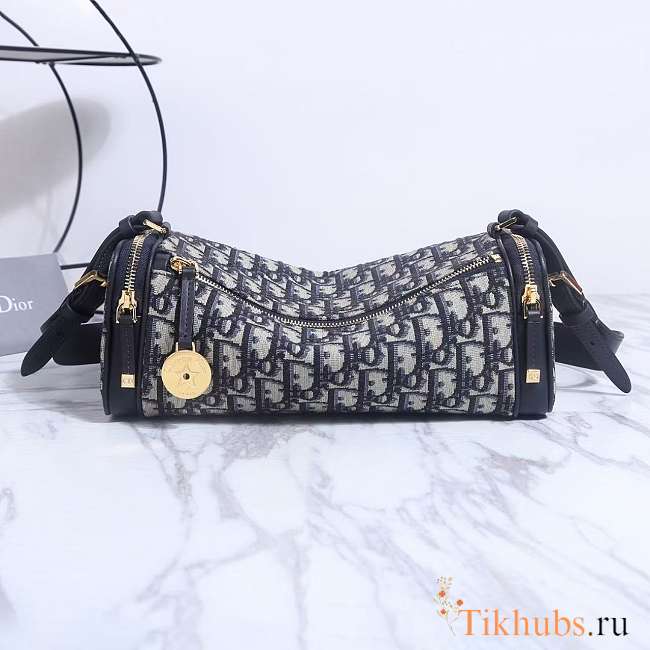 Dior East West Blue Oblique Bag 27x11x10cm - 1