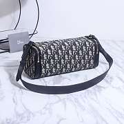 Dior East West Blue Oblique Bag 27x11x10cm - 3