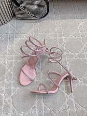 Rene Caovilla Jewel Snake With Heel Pink 10cm - 1