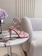 Rene Caovilla Jewel Snake With Heel Pink 10cm - 2