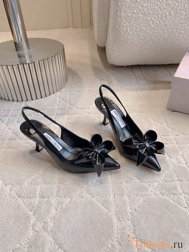 Jimmy Choo Staz Slingback 70 Dusty Black Pumps - 1