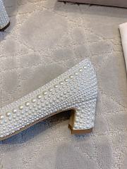 Jimmy Choo Elme 45 White Pearl Satin Pumps - 3