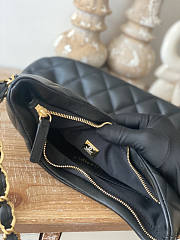 Chanel Hobo Bag Black Gold Lambskin 30x26x7cm - 6