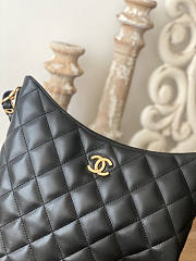Chanel Hobo Bag Black Gold Lambskin 30x26x7cm - 2