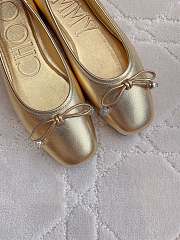 Jimmy Choo Elme Flat Gold Metallic - 4