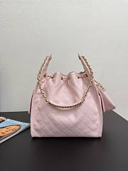 Chanel Medium 25C Hobo Bag Pink Caviar Gold 40x30x15cm - 4