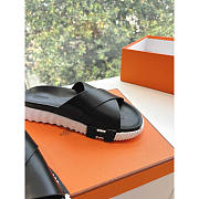 Hermes Infra Sandal Black White - 5