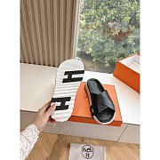 Hermes Infra Sandal Black White - 3