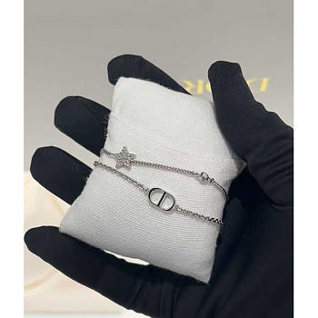 Dior Petit CD Double Bracelet Palladium