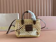 Miu Miu logo-appliqué Interwoven Tote Bag 24x18x9cm - 1