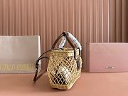 Miu Miu logo-appliqué Interwoven Tote Bag 24x18x9cm - 6