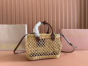 Miu Miu logo-appliqué Interwoven Tote Bag 24x18x9cm - 5