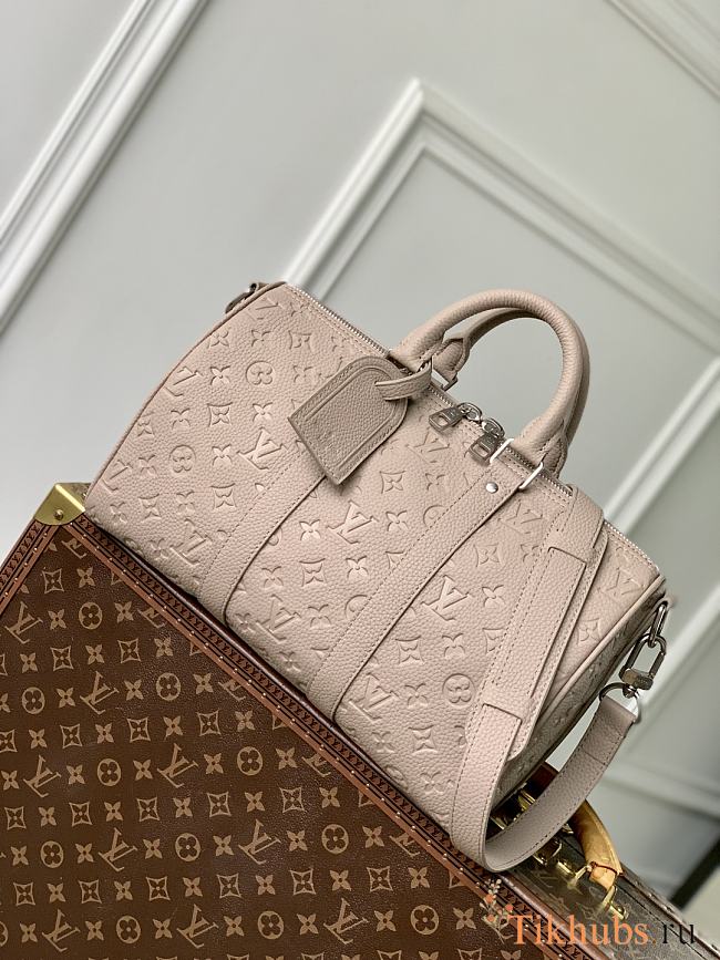 Louis Vuitton LV Keepall Bandoulière 35 Beige 34x21x16cm - 1