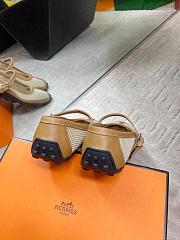 Hermes Kichu Ballet Flat Brown - 5