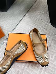 Hermes Kichu Ballet Flat Brown - 2