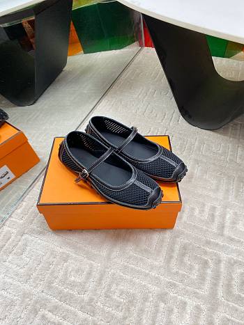 Hermes Kichu Ballet Flat Black