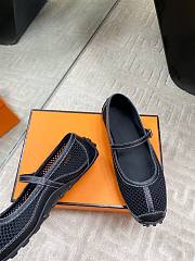 Hermes Kichu Ballet Flat Black - 3