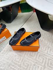 Hermes Kichu Ballet Flat Black - 2