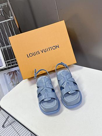 Louis Vuitton LV Maya Flatform Blue Sandal