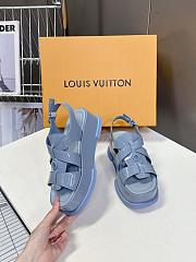 Louis Vuitton LV Maya Flatform Blue Sandal - 6
