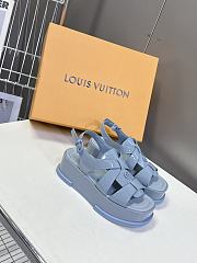 Louis Vuitton LV Maya Flatform Blue Sandal - 2