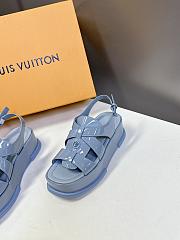 Louis Vuitton LV Maya Flatform Blue Sandal - 3