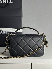 Chanel 25C Flap Bag Black Lambskin Gold 18x5x13cm - 4