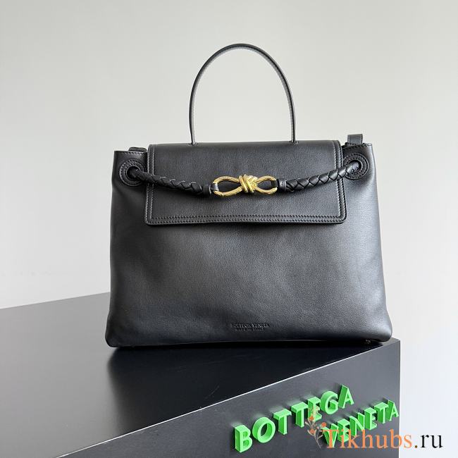 Bottega Veneta Ciao Ciao Bag Black Gold 34x26x15cm - 1