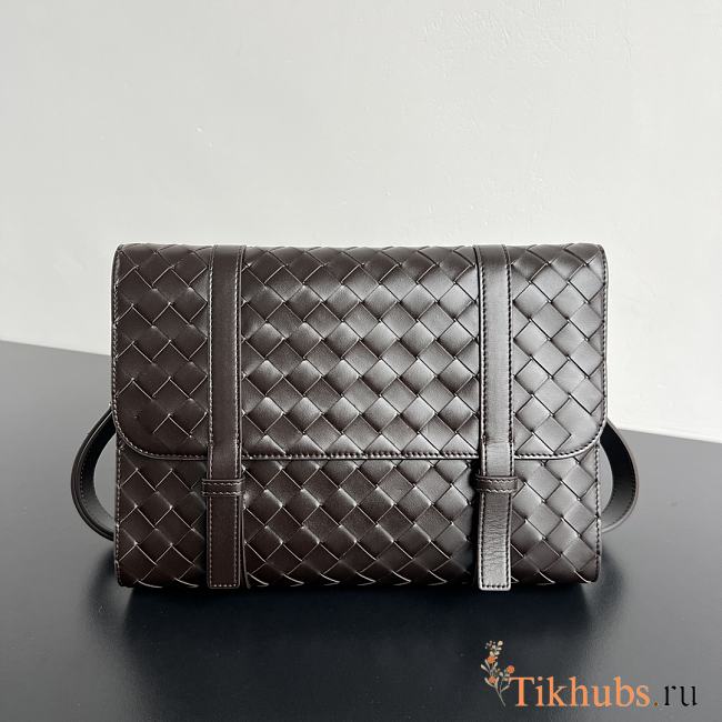 Bottega Veneta Piccolo Portfolio Bag Brown 30x21x6.6cm - 1