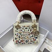 Dior Mini Lady Bag Multicolor White 17cm - 1