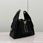 Chanel 25c Cruise Bag Black Suede Hobo 30x26x14cm - 5