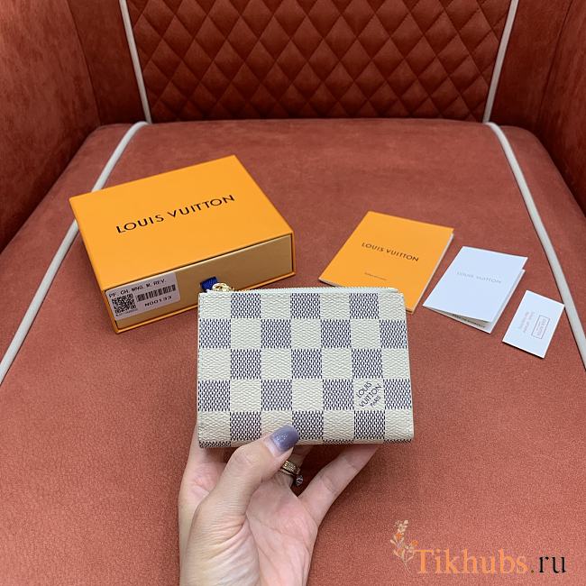 Louis Vuitton LV Lisa Wallet Damier Azur 11.5x9x1.5cm - 1