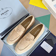 Prada Leather Loafers Light Brown - 5